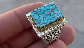 تصویر 4 از سنگ فیروزه افغانستان بارگه مشکی با رنگ عمیق و طبیعی